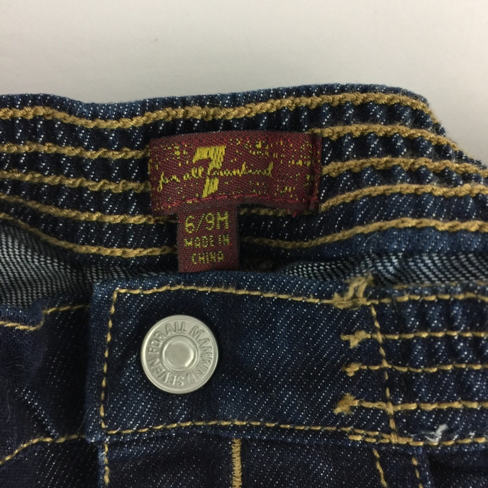 7 For all Mankind Dark Wash Denim INFANT 6-9 month - Picture 5 of 7